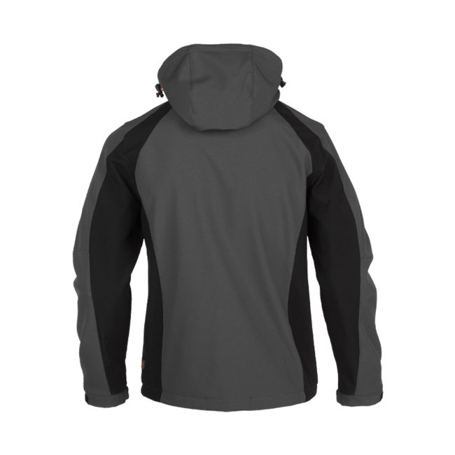 TRYSTAN softshell met capuchon antraciet/zwart - Herock
