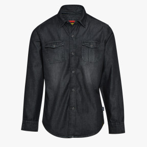 DENIM OVERHEMD VERWASSEN SHIRT DENIM ZWART VERWASSEN - Diadora