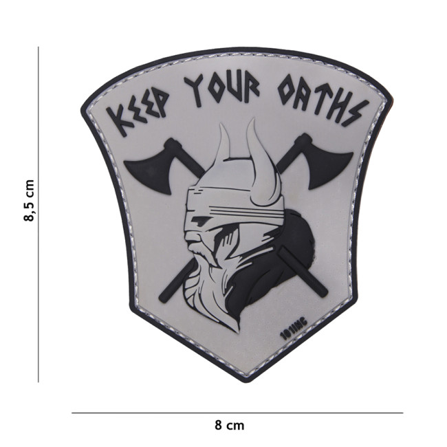 Patch 3D PVC Keep our oarths Gris - 101 Inc