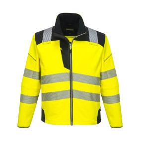 Kamizelka Softshell HV z pasami segmentowanymi PW3 Żółta/Czarna - Portwest