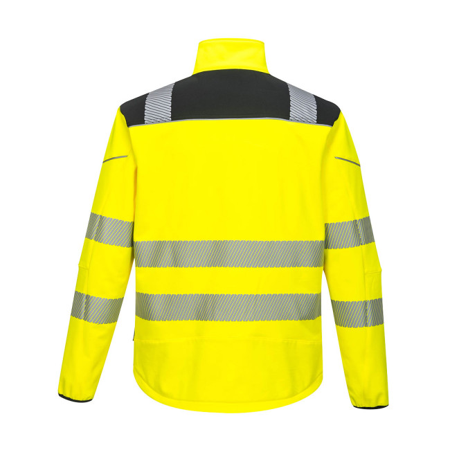 Kurtka Softshell HV paski segmentowane PW3 Żółty/Czarny - Portwest