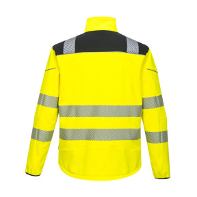 Veste Softshell HV bandes segmentées PW3 Jaune/Noir - Portwest