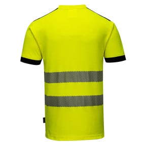Tee-Shirt HV Jaune et Noir bandes segmentées T181 - Portwest