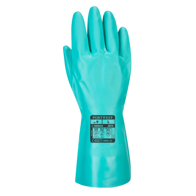 Rękawice chemiczne Nitrosafe CE Zielone A810 - Portwest