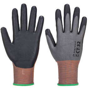 Schnittschutzhandschuh Stufe C mit Nitrilschaum Grau/Schwarz - Portwest