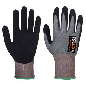 Schnittfester Handschuh Level D mit Nitrilschaum Grau/Schwarz - Portwest