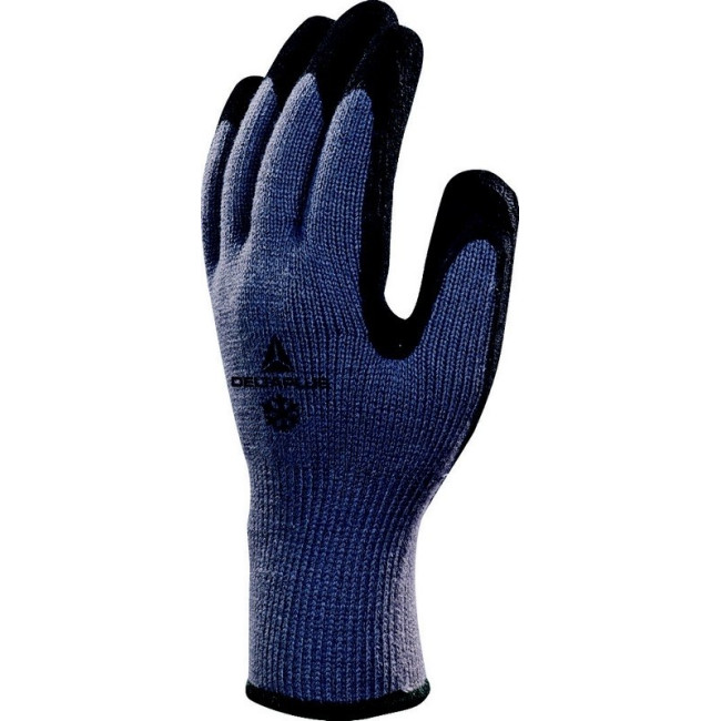 POLYESTER-STRICKHANDSCHUH MIT LATEXSCHAUM-BESCHICHTETER HANDFLÄCHE Grau/Schwarz - DELTA PLUS