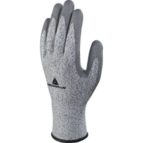 LOT DE 3 PAIRES - GANT TRICOT ECONOCUT AVEC PAUME ENDUITE PU JAUGE 13 Gris - DELTA PLUS