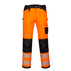 Pantalon de travail Haute Visibilité WORK PW340 Orange/Noir - Portwest