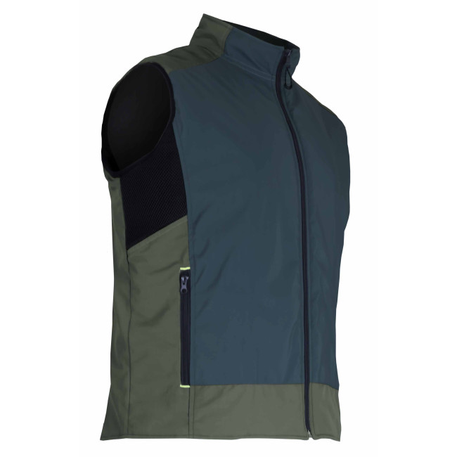 BodyWarmer MISSION bi-matière matelassé bicolore Olive / Vert US - LMA