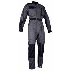 Chlor-Overall mit Doppelverschluss, Mehrfachtaschen Grau/Schwarz - LMA