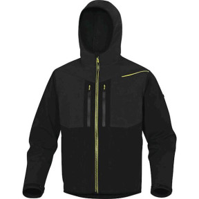 SOFTSHELL JAS POLYESTER ELASTAAN 3 GELAAMINEERDE LAGEN Zwart/Geel - DELTA PLUS