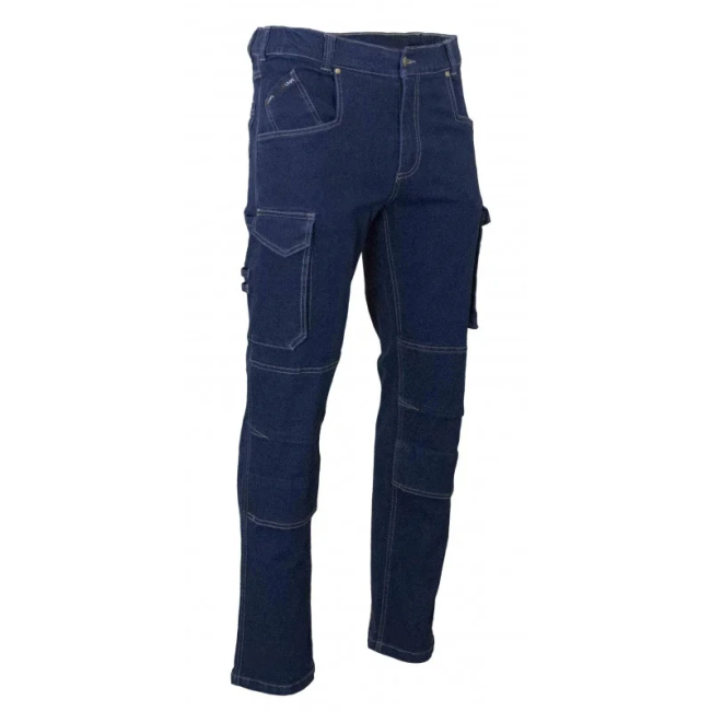 Arbeitsjeans BARIL mit Knietaschen Blau Denim - LMA
