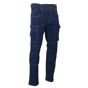 Jeansy robocze BARIL z kieszeniami na nakolanniki Niebieski Denim - LMA