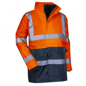 Parka 4en1 PREVENTION classe 2 Fluo imperméable et coupe vent Orange Fluo - LMA