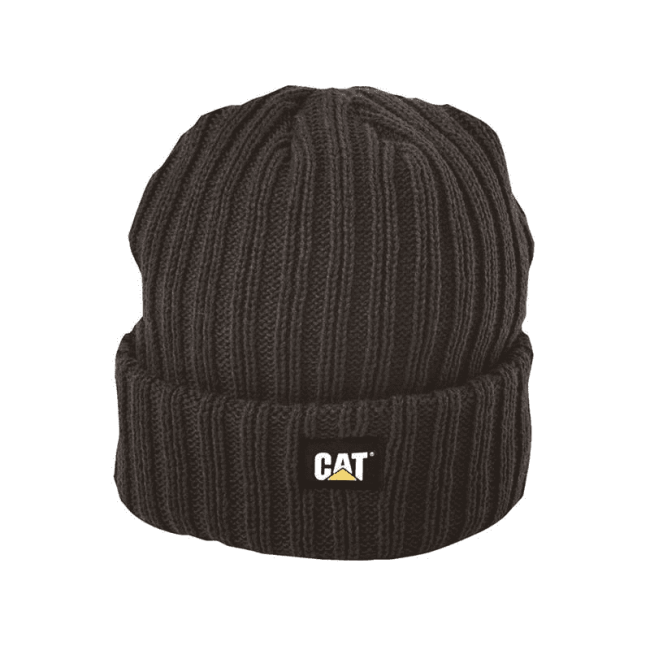 Bonnet grosses cotes Noir acrylique W01443 - Caterpillar Bonnet grosses cotes Noir acrylique W01443 - Caterpillar