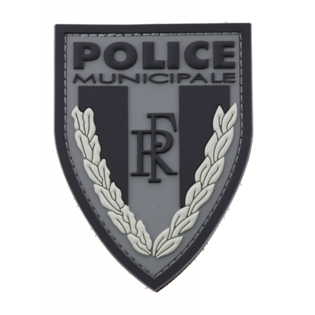 Ecusson de bras Police Municipale Basse visibilité noir- DMB Products