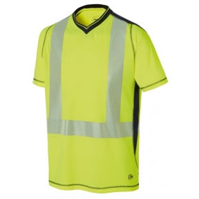 T-SHIRT KURZARM WARNSCHUTZ LUK-LIGHT GELB/MARINE - MOLINEL