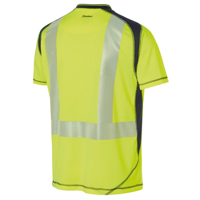 T-SHIRT MC HV LUK-LIGHT ŻÓŁTY/GRANATOWY - MOLINEL