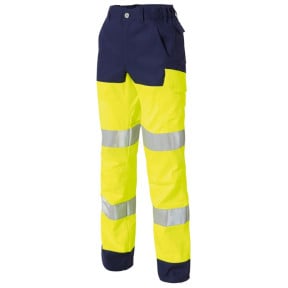 BROEK HV LUKLIGHT GEEL/MARINE - MOLINEL