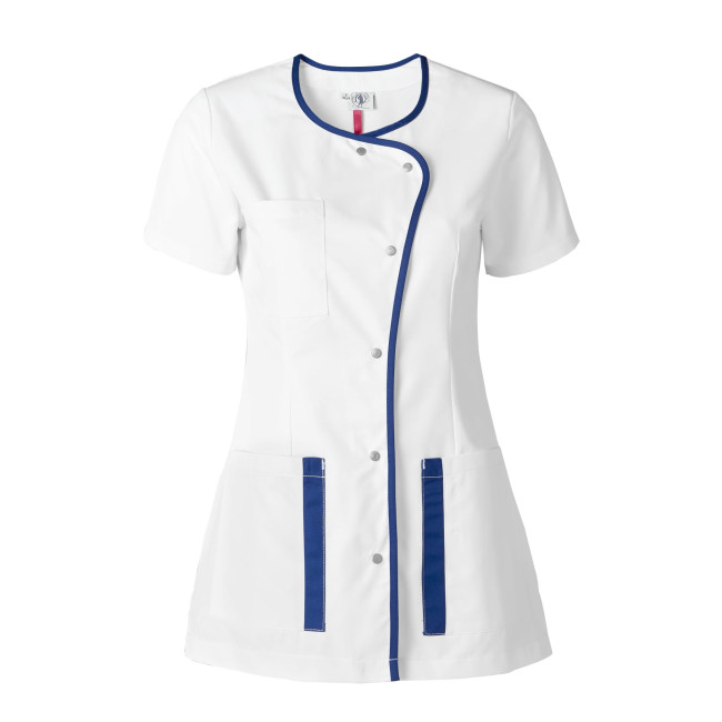 TUNIQUE FEMME NAELA ANTI-BACTERIENNE MC CP NAELA BLANC/MARINE - HASSON