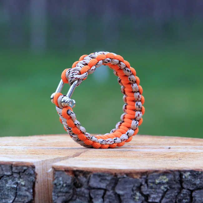 Paracord ijzeren gesp 9 inch oranje CM074OR - BCB