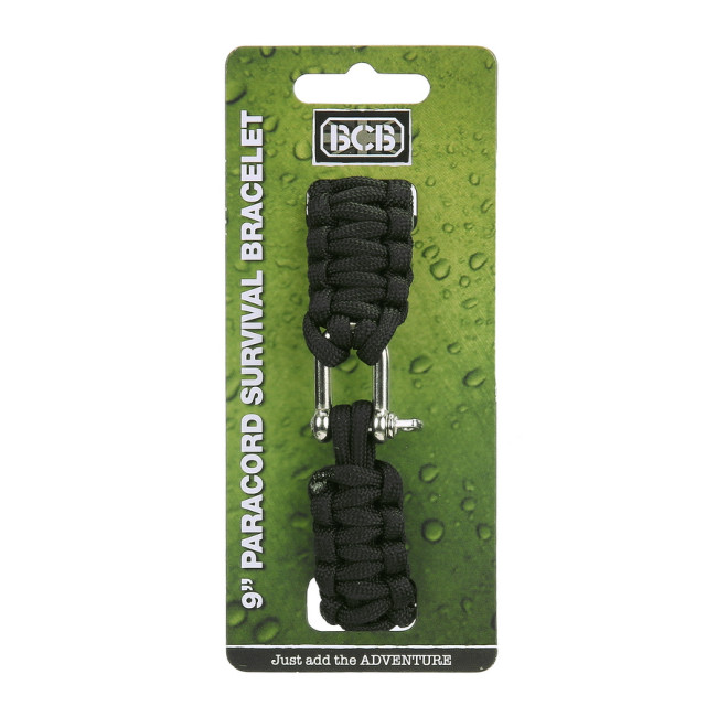 Paracord Eisenschnalle 9 Zoll schwarz CM074B - BCB