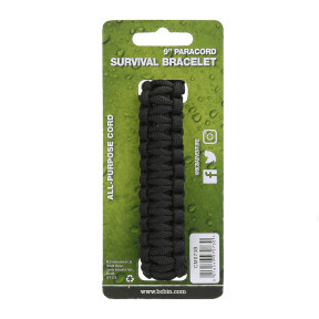 Paracord 9 inch black CM073B - BCB