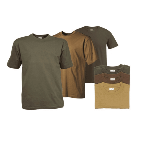 Zestaw 3 jednolitych t-shirtów Khaki/Beżowy/Brązowy - Percussion