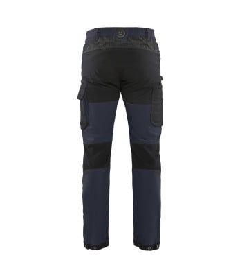 Pantalon maintenance stretch 4D Marine foncé/Noir - Blaklader
