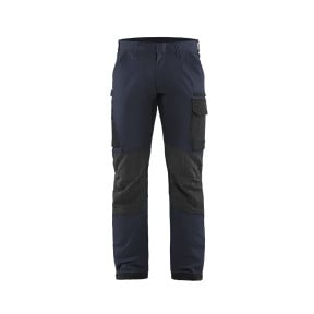 Pantalon maintenance stretch 4D Marine foncé/Noir - Blaklader