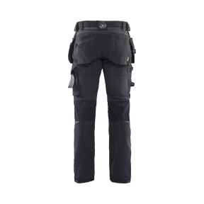 Pantalon artisan stretch 4D Noir/Gris foncé - Blaklader