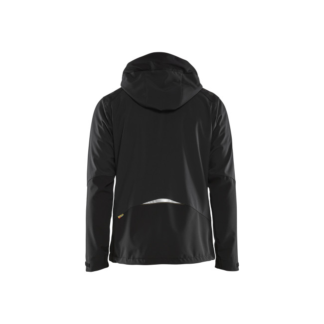 Softshell stretch vest 2D Zwart/Rood - Blaklader
