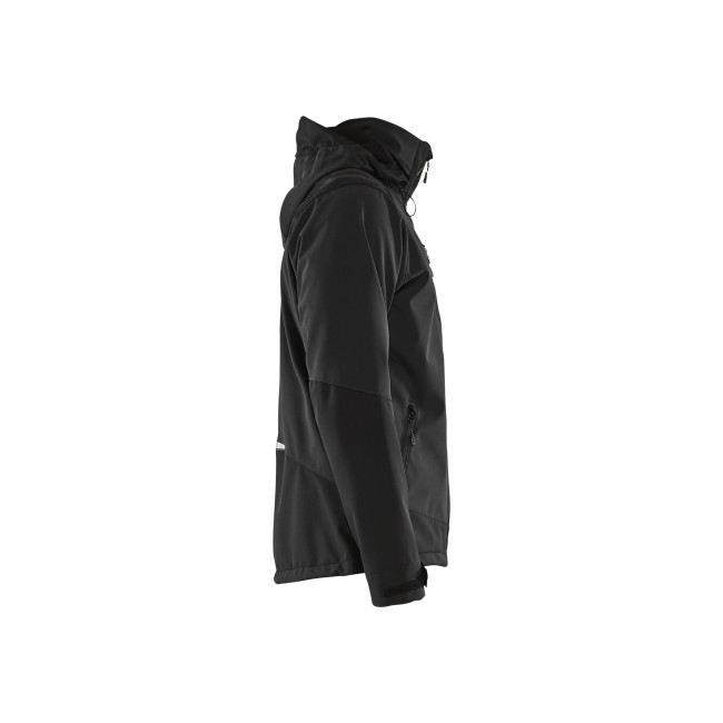 Softshell stretch jas 2D Zwart/Rood - Blaklader