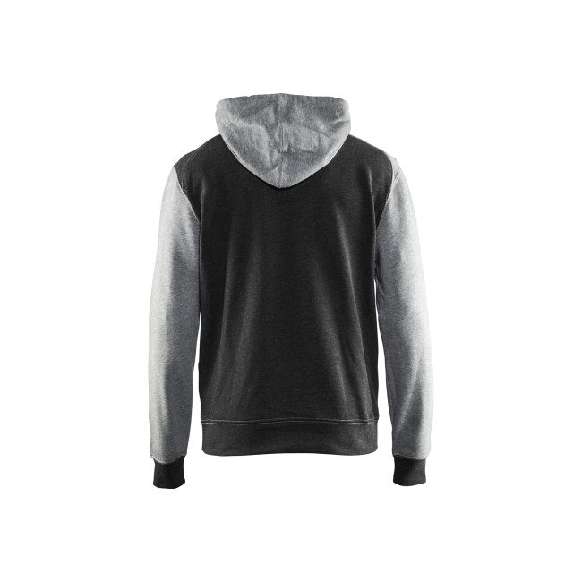 Sweat à capuche Noir/Gris chiné