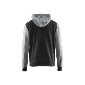 Sweat à capuche Noir/Gris chiné