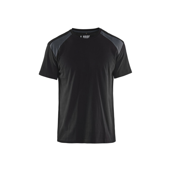 T-shirt bicolore Noir/Gris foncé
