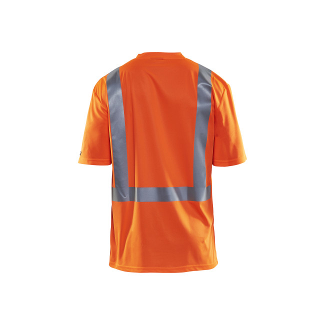 T-Shirt haute visibilité col V anti-UV anti-odeur Orange fluo - Blaklader