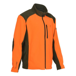Geborduurd fleece jack Jacht Kaki/Oranje - Percussion