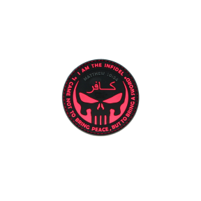 Naszywka L'infidèle Punisher czerwona - JTG