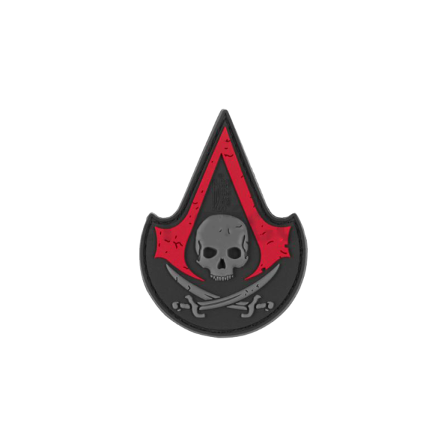 Roter und grauer Assassin Skull Patch - JTG
