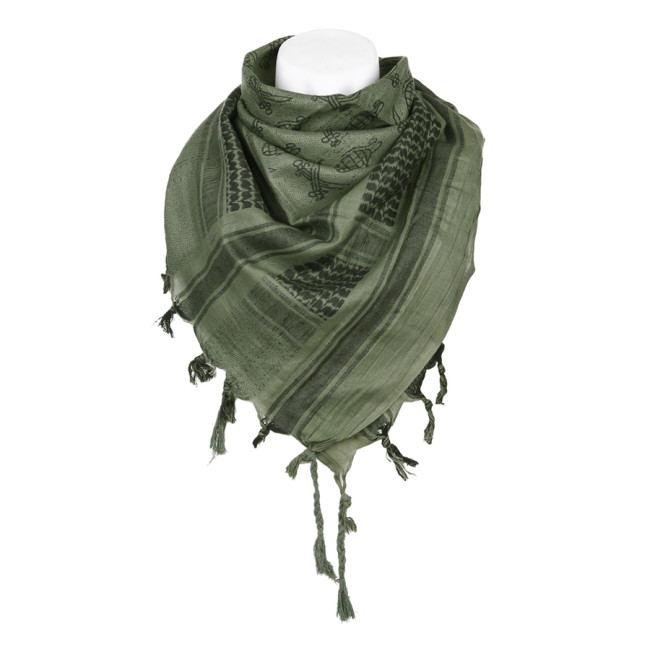 Chusta PLO granat + miecze Czarny/Zielony - 101 INC