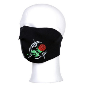 Biker masker half gezicht rozen - 101 INC
