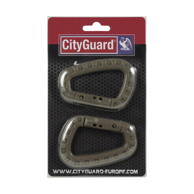 Lot de 2 mousquetons coyote - CityGuard
