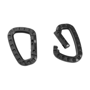 Lot de 2 mousquetons noir - City Guard