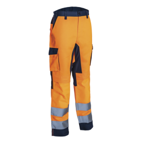 Hoge zichtbaarheidsbroek HIBANA Oranje en Marine - Coverguard