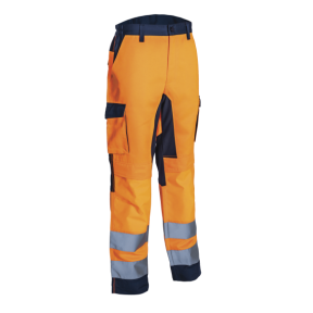 Hoge zichtbaarheidsbroek HIBANA Oranje en Marine - Coverguard