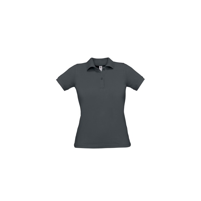Polo femme manches courtes gris  - B&C