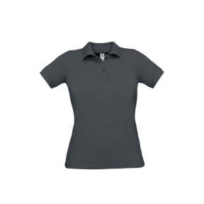 Damen Poloshirt Kurzarm grau - B&C