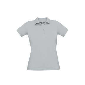 Polo damskie krótki rękaw jasnoszare - B&C